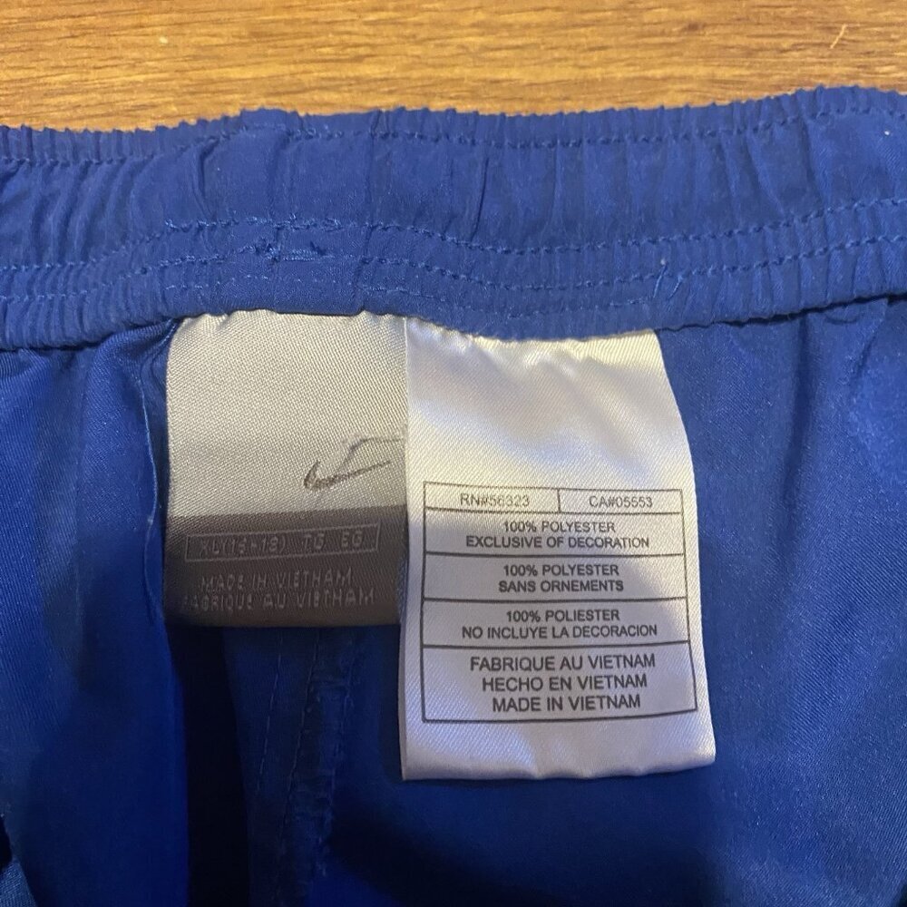 Nike Basketball Track Pants Mens XL Vintage Swoosh Baggy Wide Leg Joggers, Blue - Picture 2 of 3